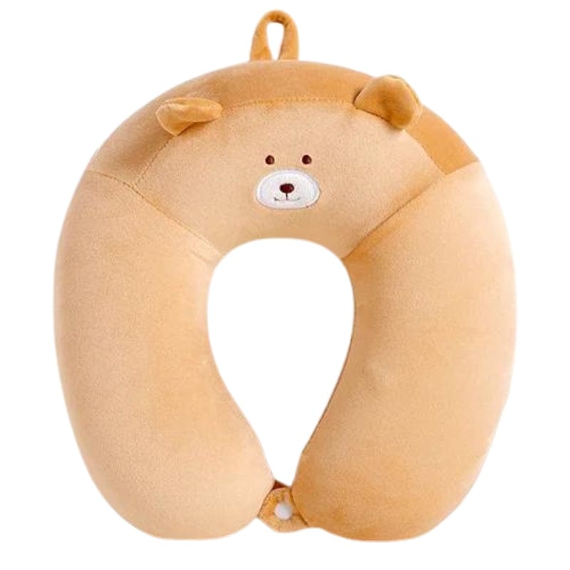 Marron Clair Coussin Nuque Voyage pour Enfant Univers du Voyage