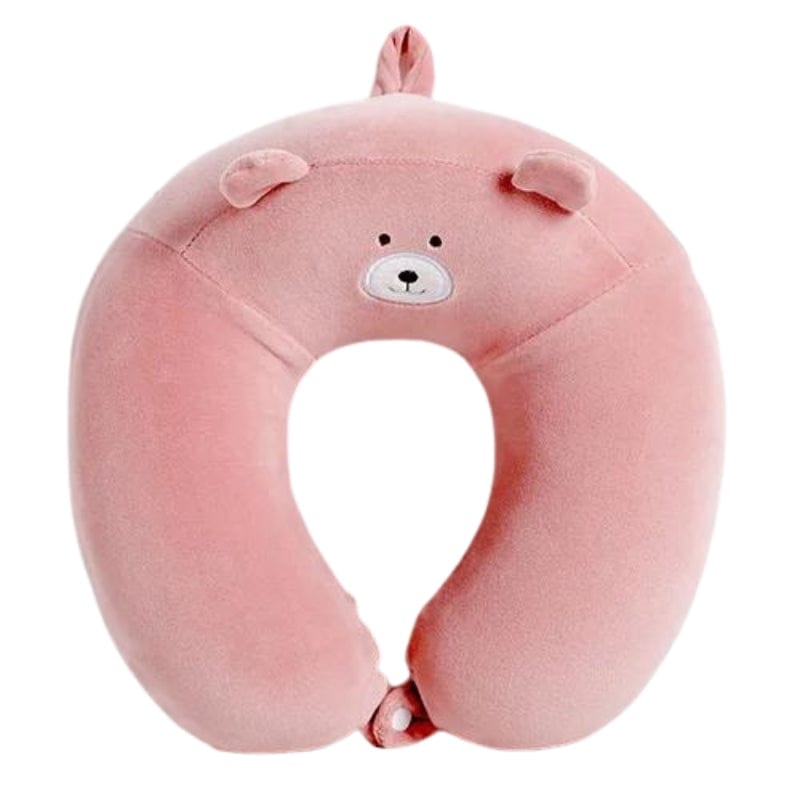 Rose Coussin Nuque Voyage pour Enfant Univers du Voyage