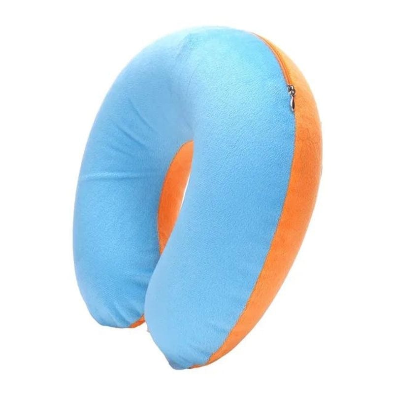 Bleu et Orange Coussin Tour De Cou Gonflable Voyage Univers du Voyage