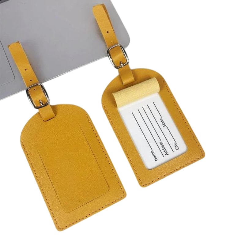 Jaune 2 Pièces Etiquette À Bagage Luxe Univers du Voyage