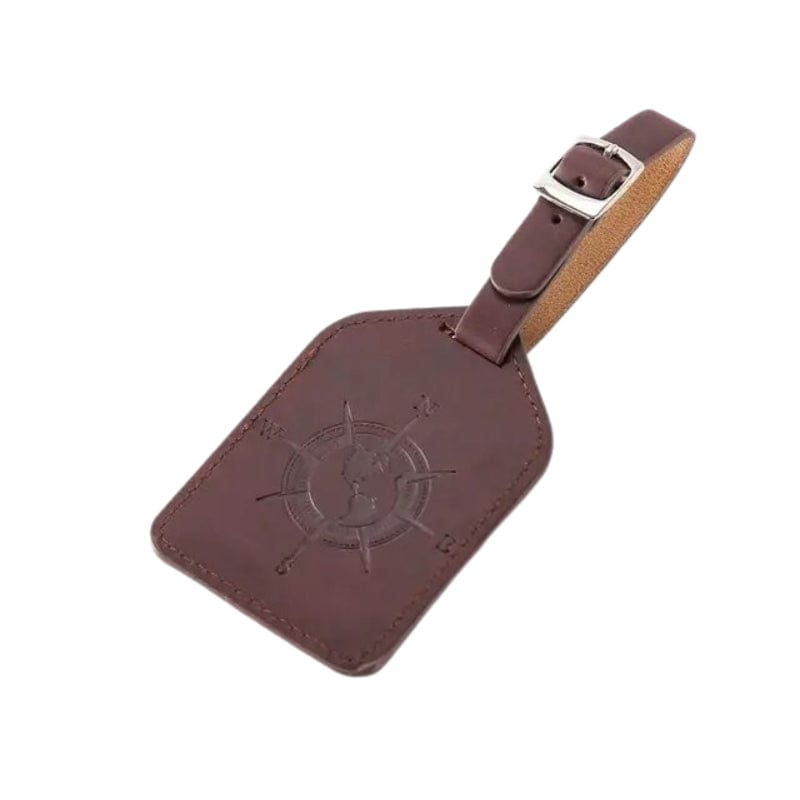 Marron Foncé Étiquette Bagage Simili Univers du Voyage