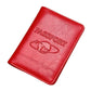 Rouge Étui Passeport Cuir Homme Univers du Voyage