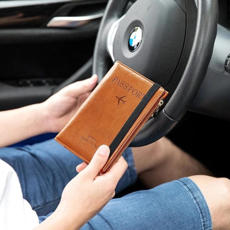 Étui Passeport Simili Univers du Voyage