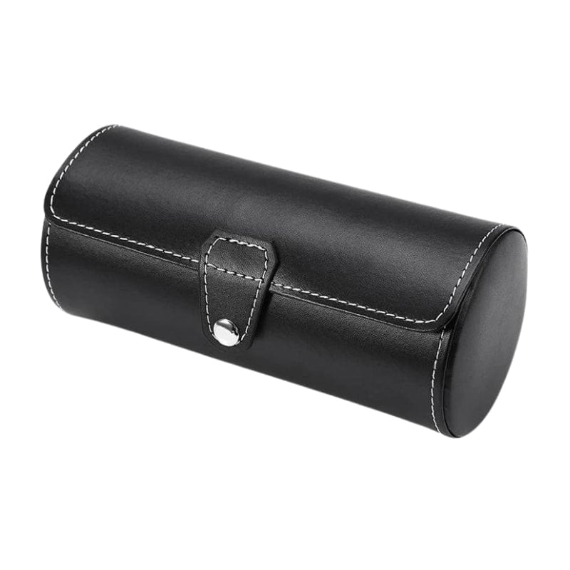 Noir Etui pour Montres de Voyage en Simili Univers du Voyage