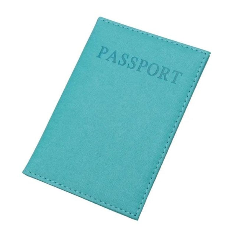 Bleu Ciel Etui Protège Passeport Univers du Voyage