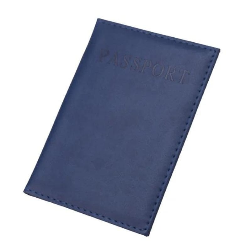 Bleu Marine Etui Protège Passeport Univers du Voyage