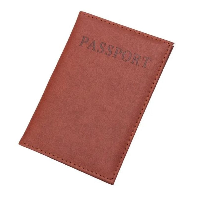 Marron Etui Protège Passeport Univers du Voyage