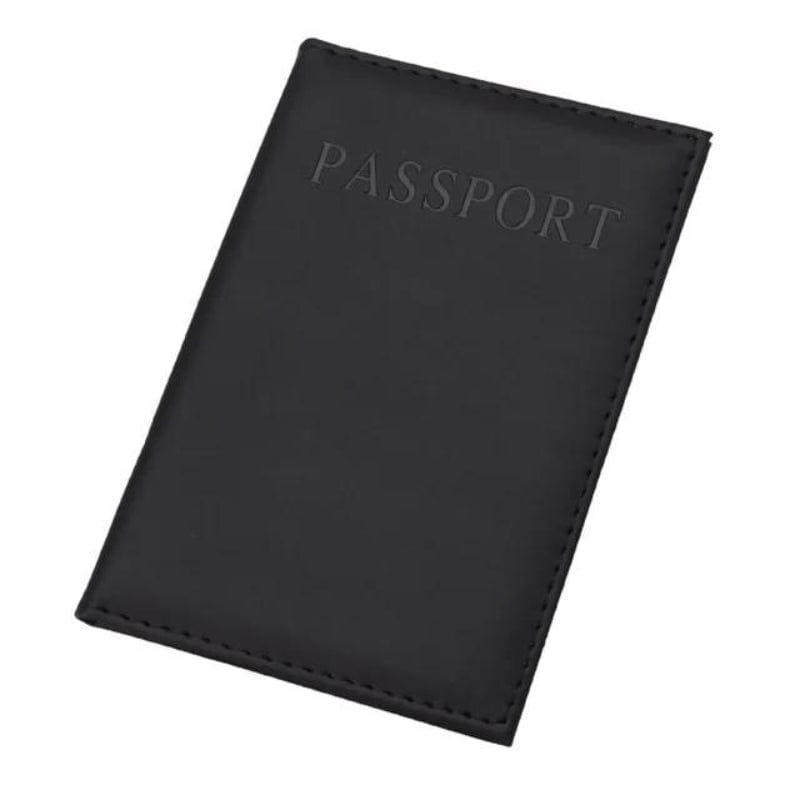 Noir Etui Protège Passeport Univers du Voyage