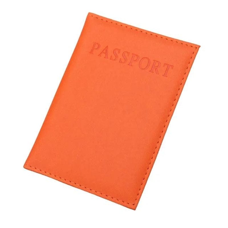 Orange Etui Protège Passeport Univers du Voyage