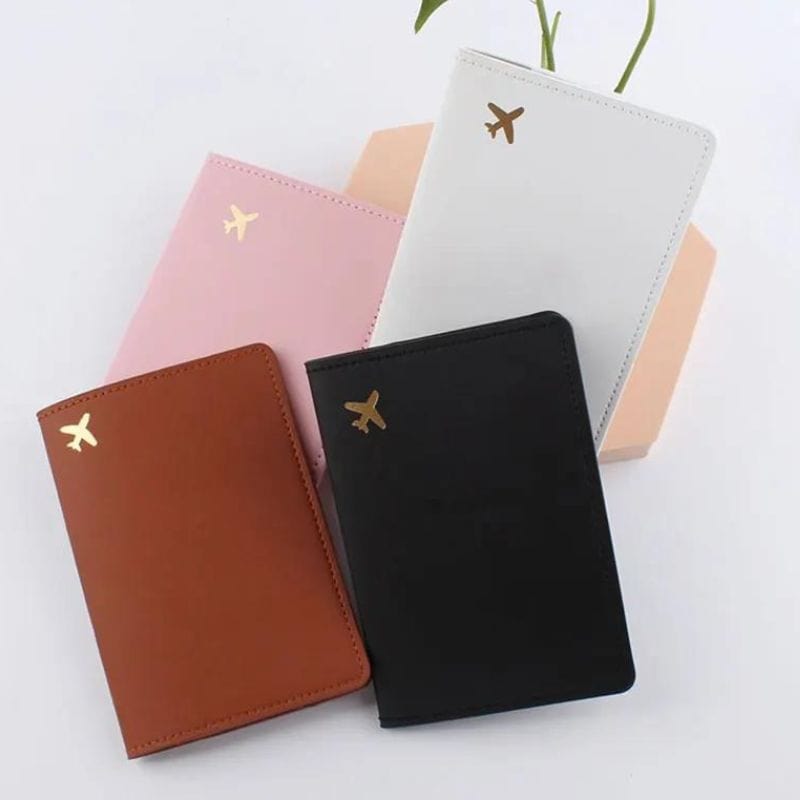 Etui Protège Passeport PU Personnalisé Univers du Voyage