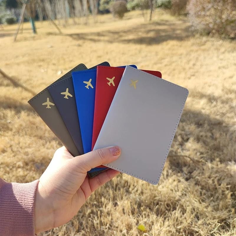 Etui Protège Passeport PU Personnalisé Univers du Voyage