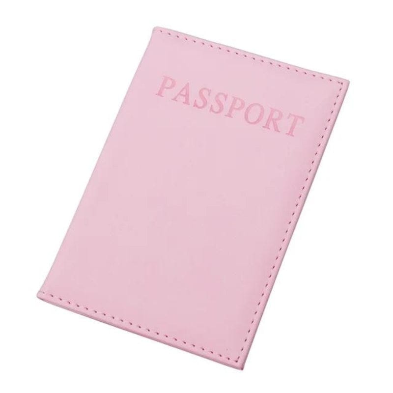 Rose Etui Protège Passeport Univers du Voyage
