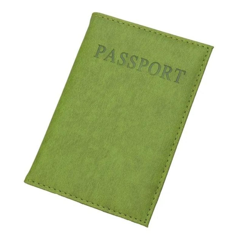 Vert Clair Etui Protège Passeport Univers du Voyage