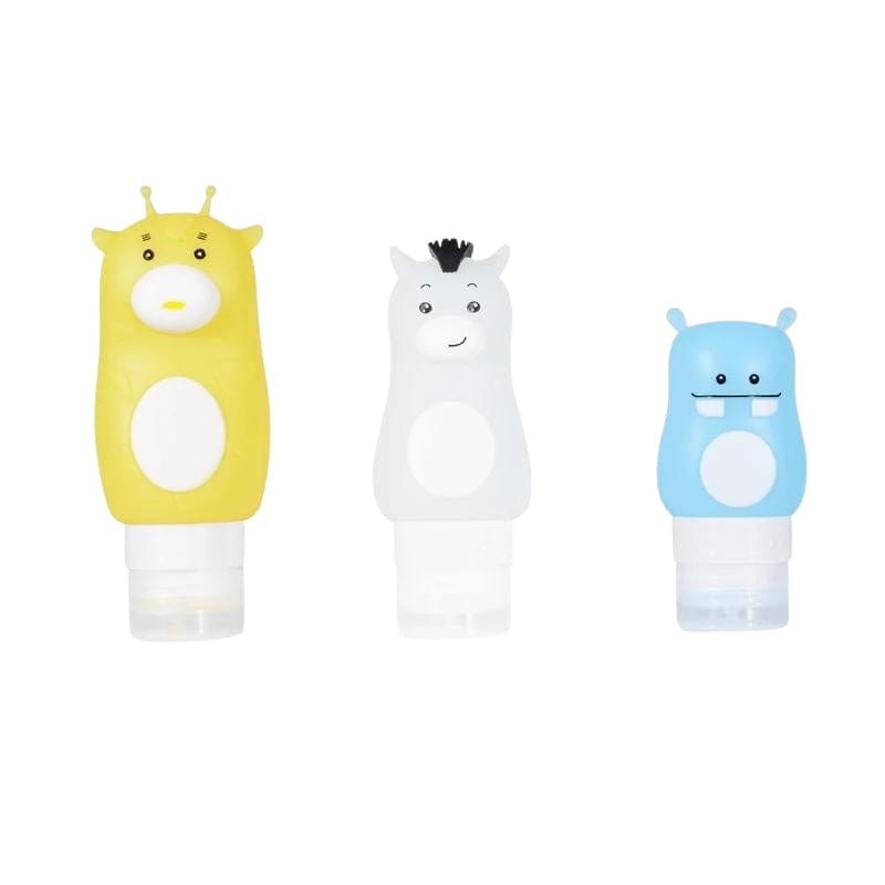 Jaune Bleu et Gris Flacon Voyage Enfant Univers du Voyage