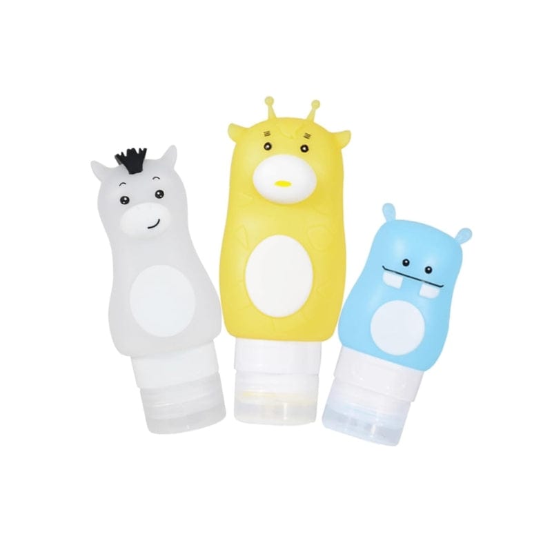 Jaune Bleu et Gris Flacon Voyage Enfant Univers du Voyage