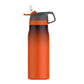 Orange / 710 ml Gourde avec Paille Adulte Univers du Voyage