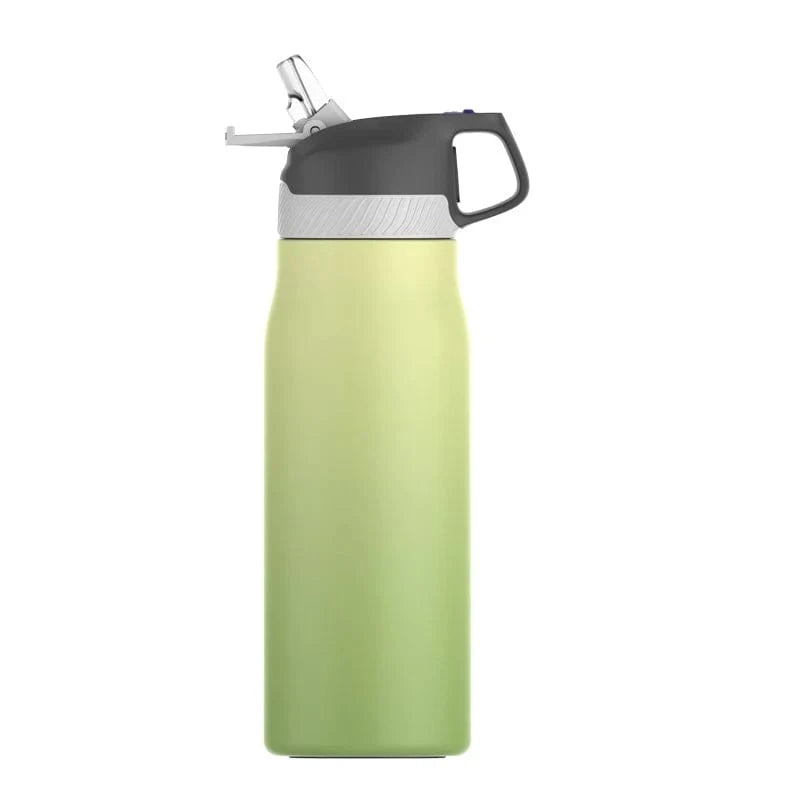 Vert / 710 ml Gourde avec Paille Adulte Univers du Voyage