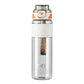 Blanc / 600ml Gourde Avec Paille Intégrée Univers du Voyage