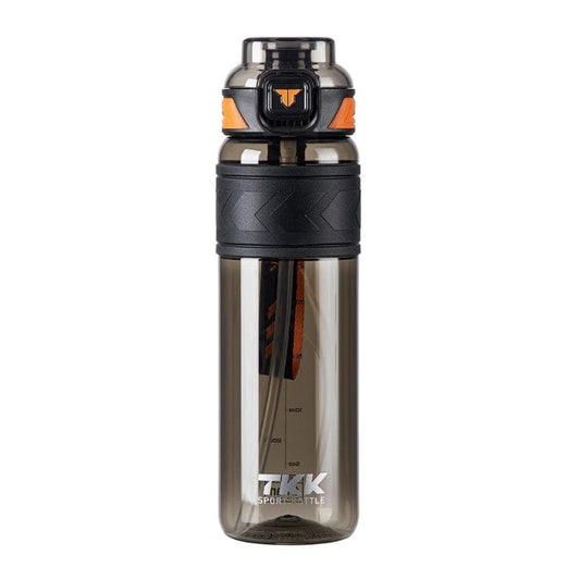 Noir / 600ml Gourde Avec Paille Intégrée Univers du Voyage