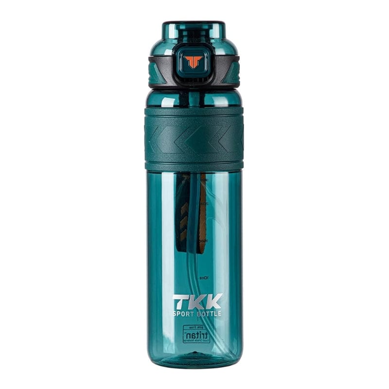 Vert / 600ml Gourde Avec Paille Intégrée Univers du Voyage