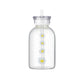 Transparent / Motif Quatre Fleurs Gourde En Verre Avec Paille Univers du Voyage
