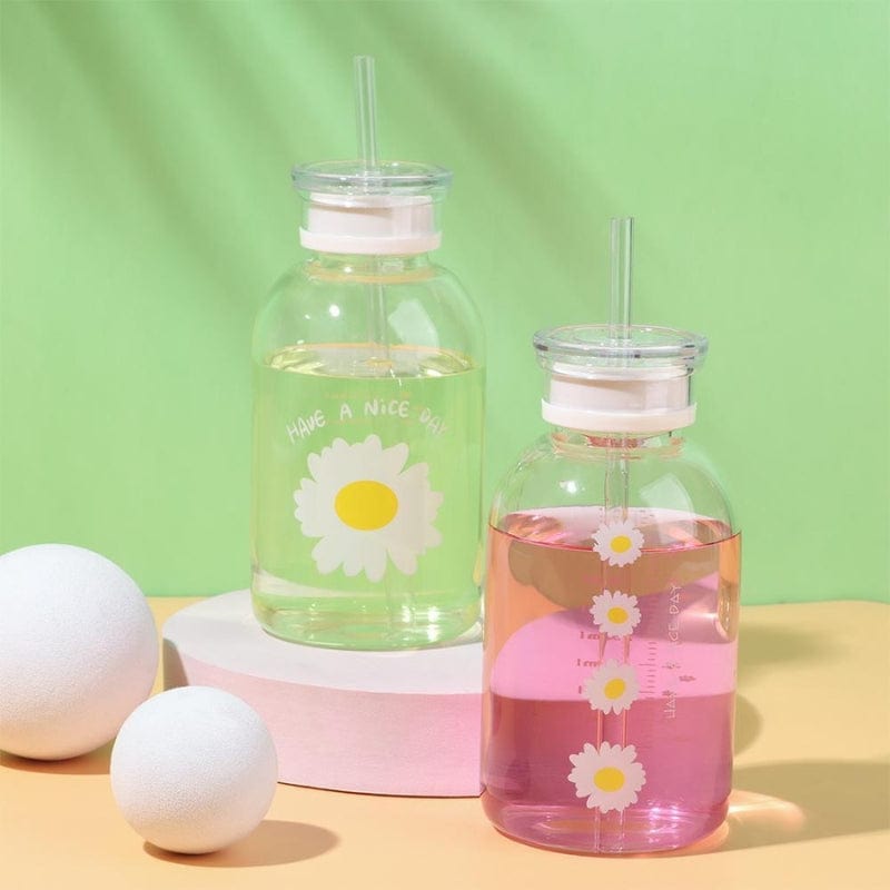 Gourde En Verre Avec Paille Univers du Voyage