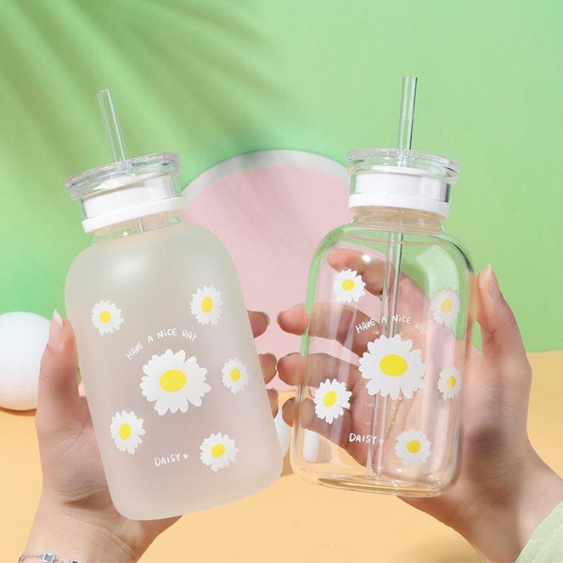 Gourde En Verre Avec Paille Univers du Voyage