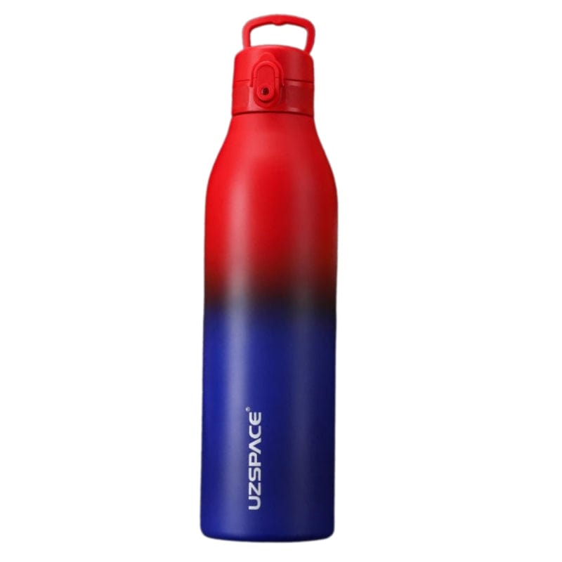Bleu et Rouge / 600 ml Gourde Inox Univers du Voyage