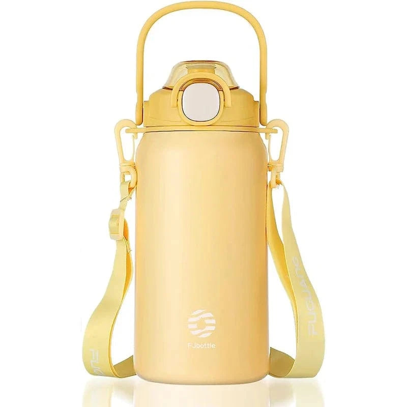 Jaune / 1300ml Gourde Isotherme Grande Capacité Univers du Voyage