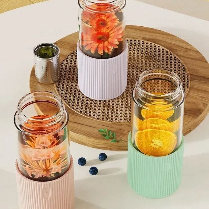 Gourde Verre Infuseur Univers du Voyage