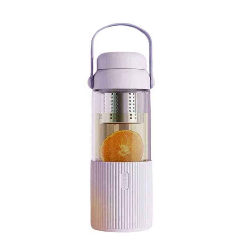 Violet / 400ml Gourde Verre Infuseur Univers du Voyage