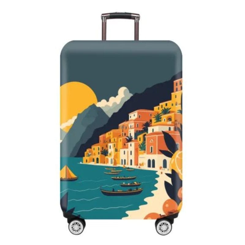 Bleu Motif Ville / S Housse De Protection Pour Valises Univers du Voyage
