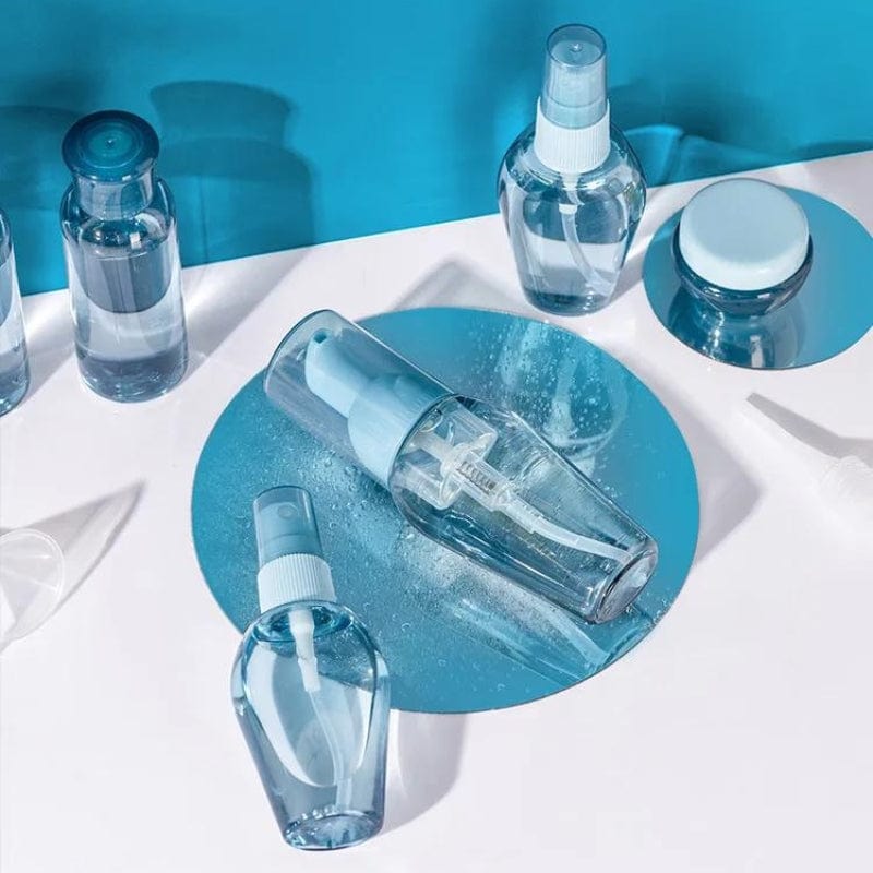 Bleu Kit Flacons De Voyage Pour Avion Univers du Voyage