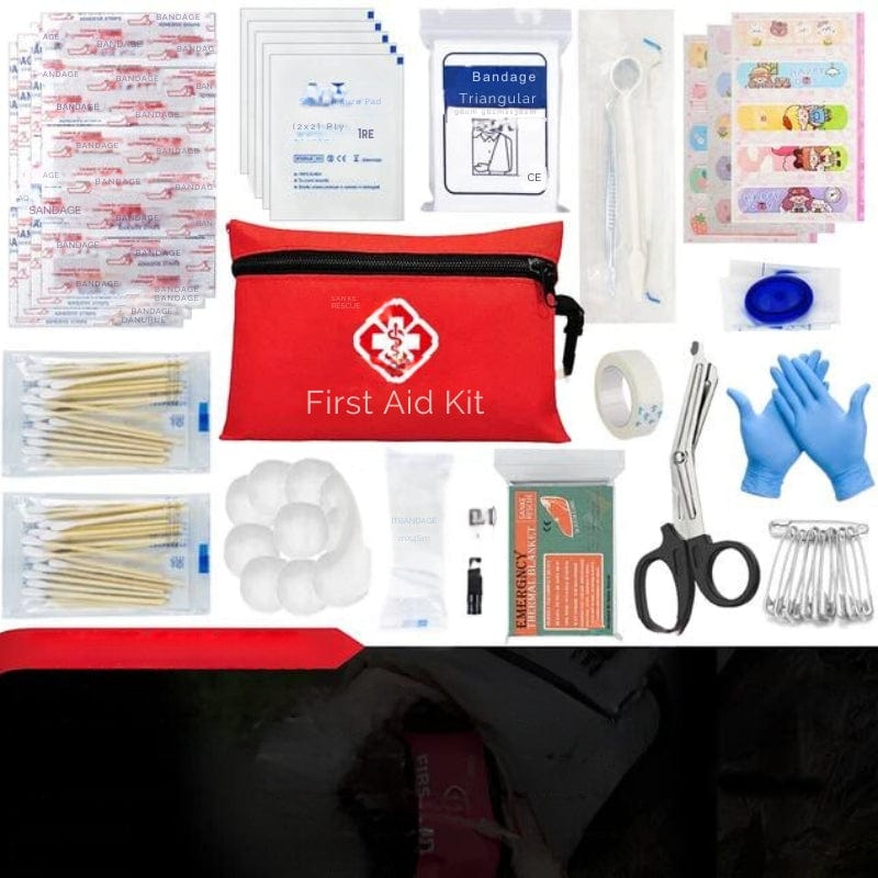Rouge / 110 Pièces Kit Premier Secours Voyage Univers du Voyage