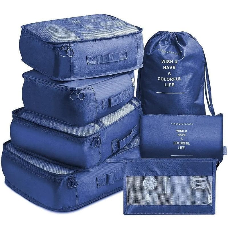 Bleu Marine Lot Organisateur Bagages Univers du Voyage