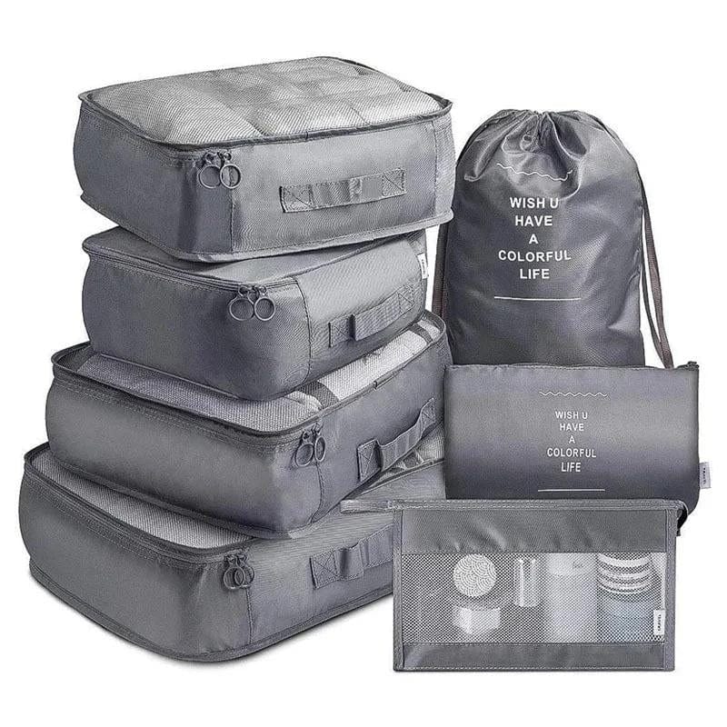 Gris Lot Organisateur Bagages Univers du Voyage