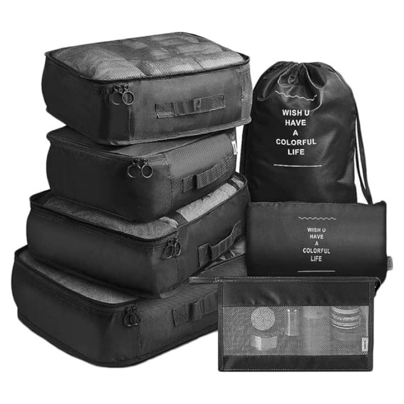 Noir Lot Organisateur Bagages Univers du Voyage