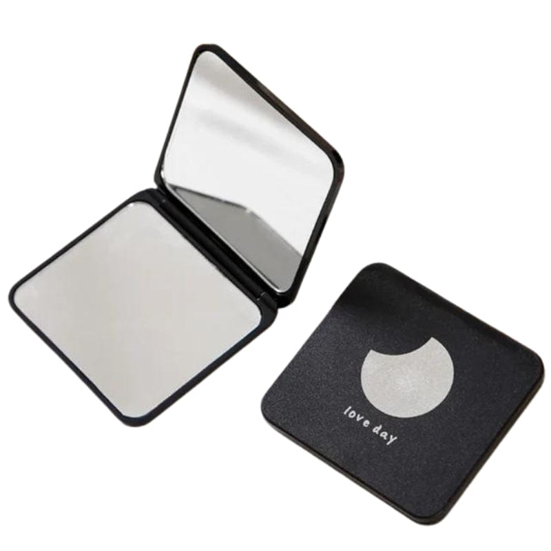 Noir à Motif Lune Miroir De Poche Carré Univers du Voyage