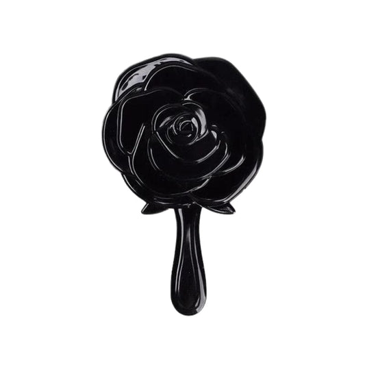 Noir Miroir De Poche En Forme De Rose Univers du Voyage