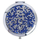 Argent avec des Strass Bleu Miroir De Poche Luxe Univers du Voyage