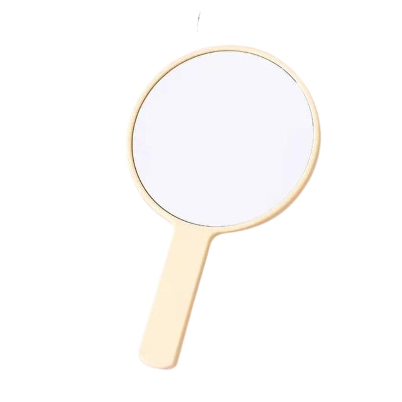 Jaune / Rond avec Manche Miroir De Poche Maquillage Univers du Voyage