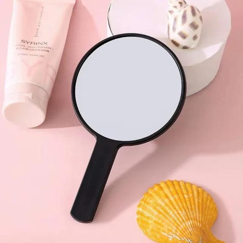 Noir / Rond avec Manche Miroir De Poche Maquillage Univers du Voyage