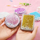 Miroir de Poche Paillettes Univers du Voyage