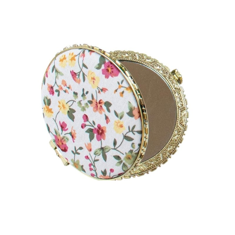 Blanc Miroir De Poche Tissu Univers du Voyage