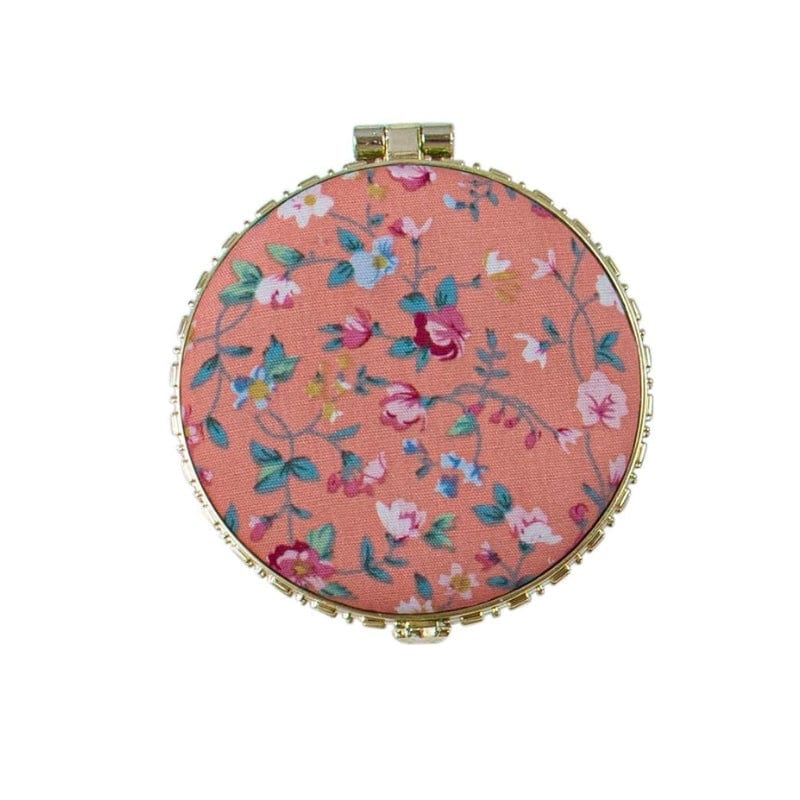 Rose Miroir De Poche Tissu Univers du Voyage