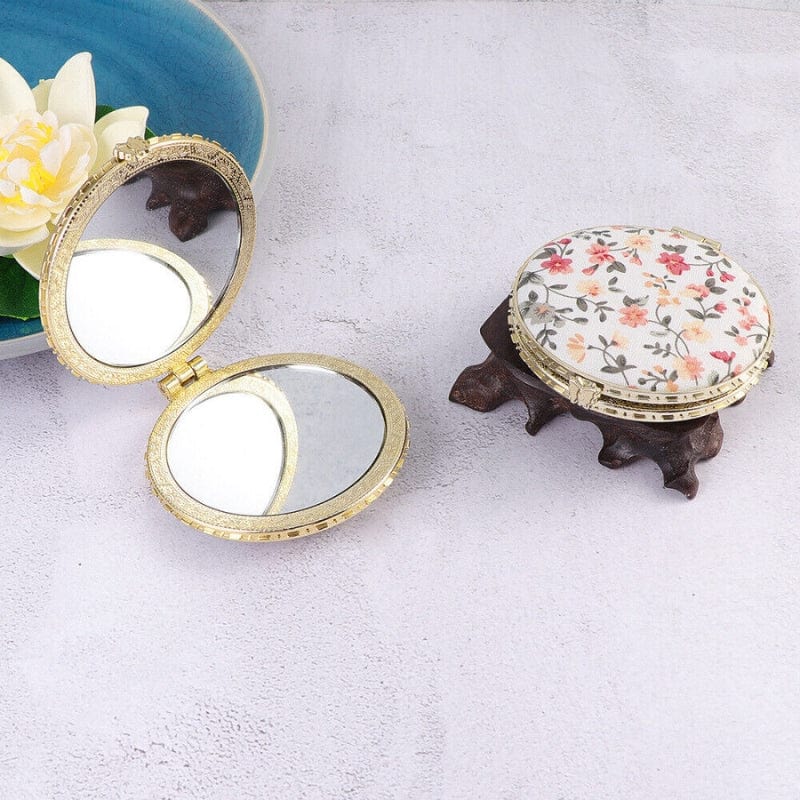 Miroir De Poche Tissu Univers du Voyage