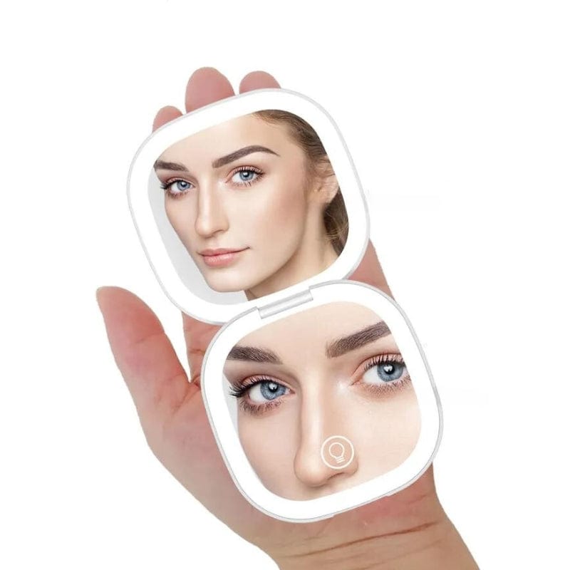 Miroir Grossissant De Poche Avec Led Univers du Voyage