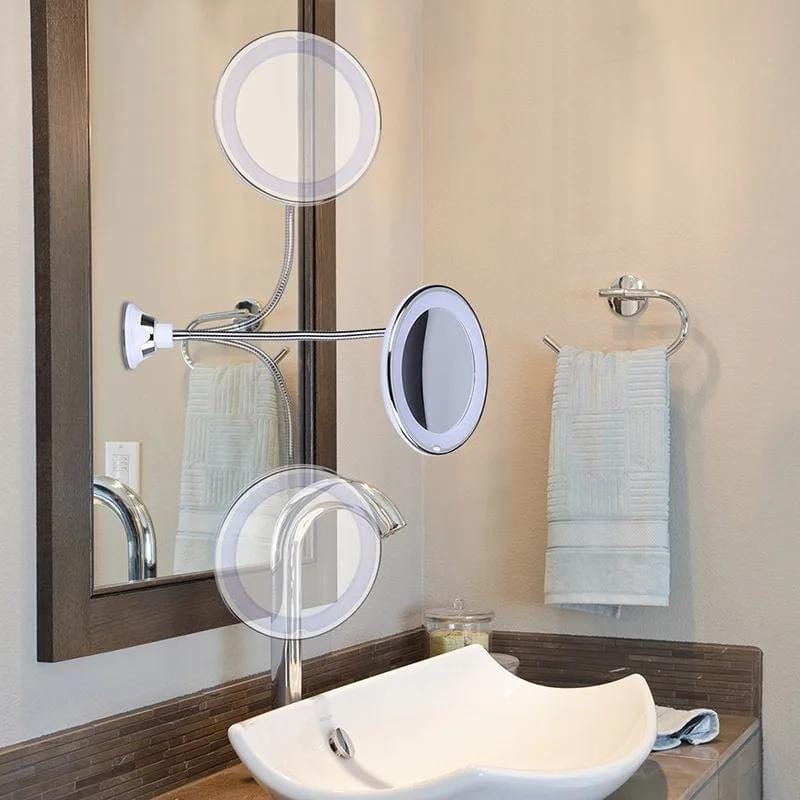 Miroir Grossissant Lumineux Mural Univers du Voyage