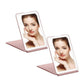Rose / 2 Pièces Miroir Led Portable Univers du Voyage