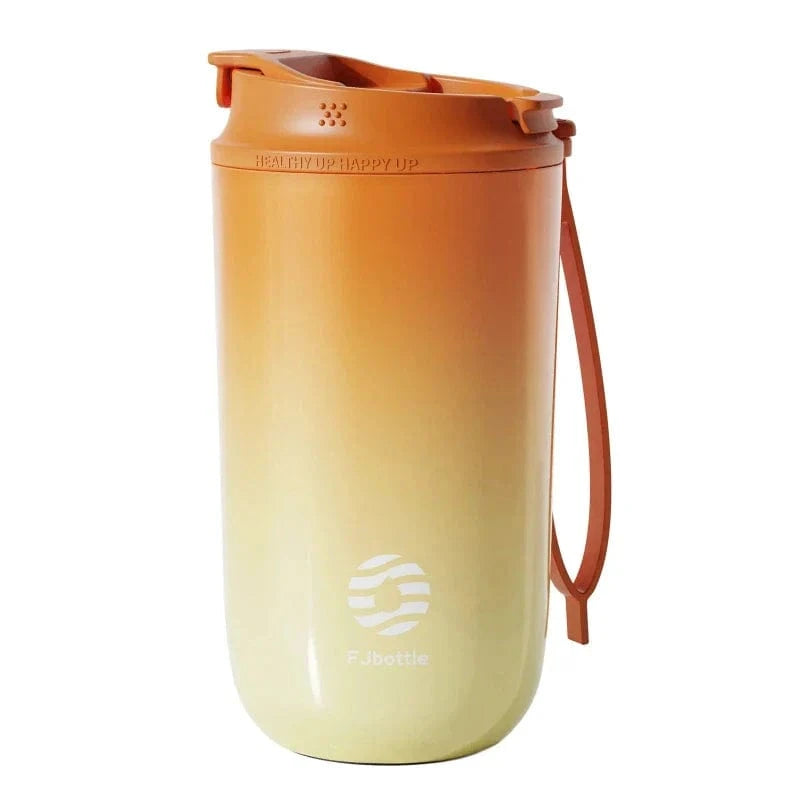 Orange / 450ml Mug Thermos Café Univers du Voyage